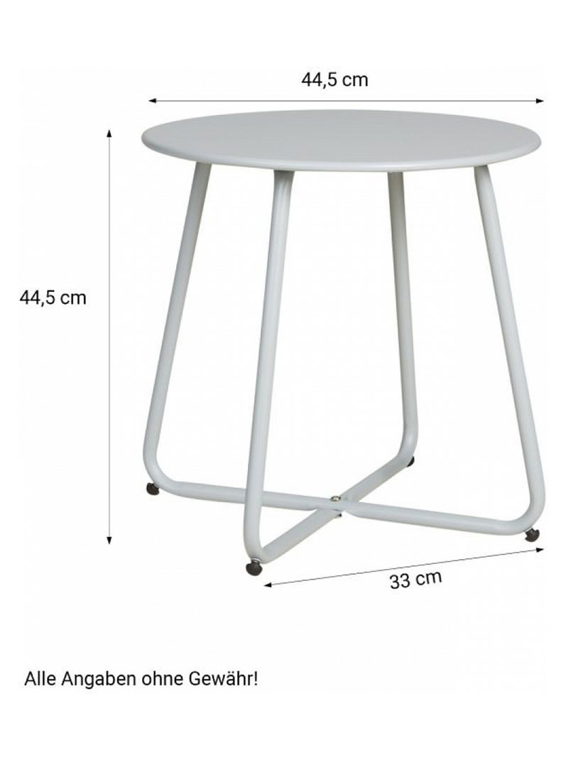 Table ronde métal Gris - Kiabi
