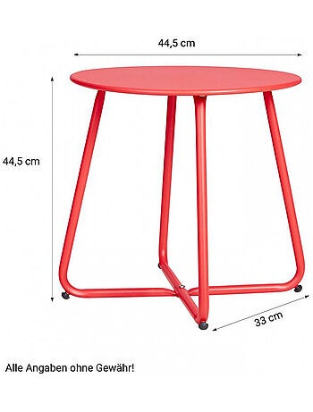 Table ronde métal