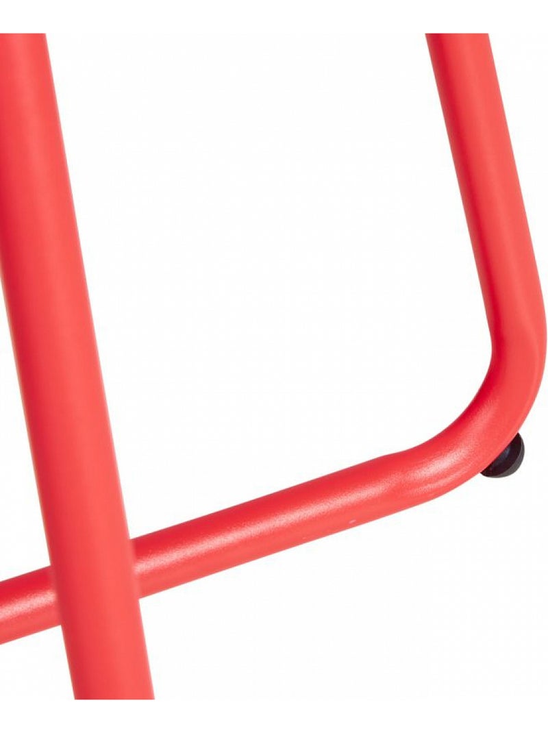 Table ronde métal Rouge - Kiabi