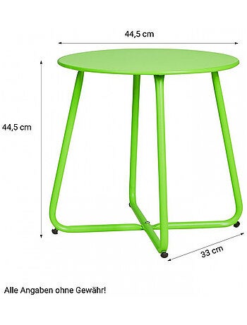 Table ronde métal