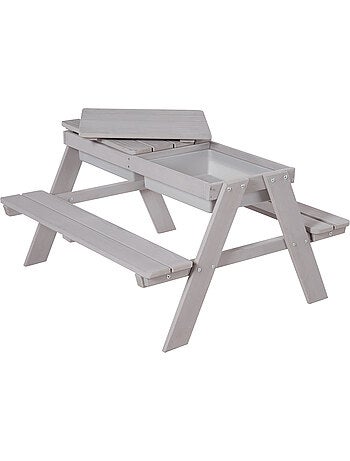 Table sable et eau en bois massif pour pique-nique - 4 Places 'Roba outdoor+ play'