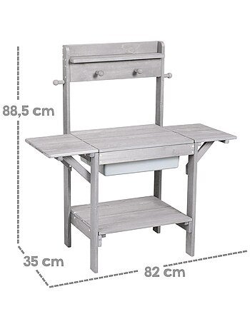 Table sable et eau en bois massif résistant 'Midi' ROBA