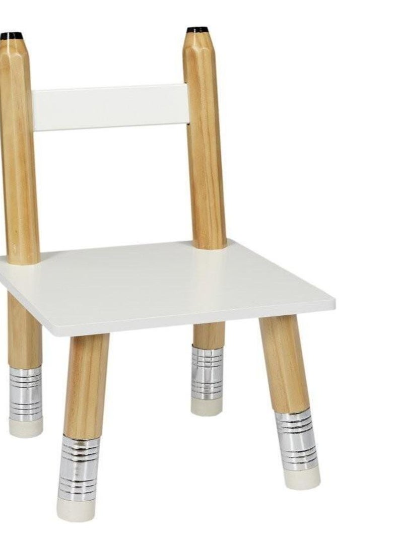 Table scandinave avec 2 chaises crayon pour enfant Blanc - Kiabi