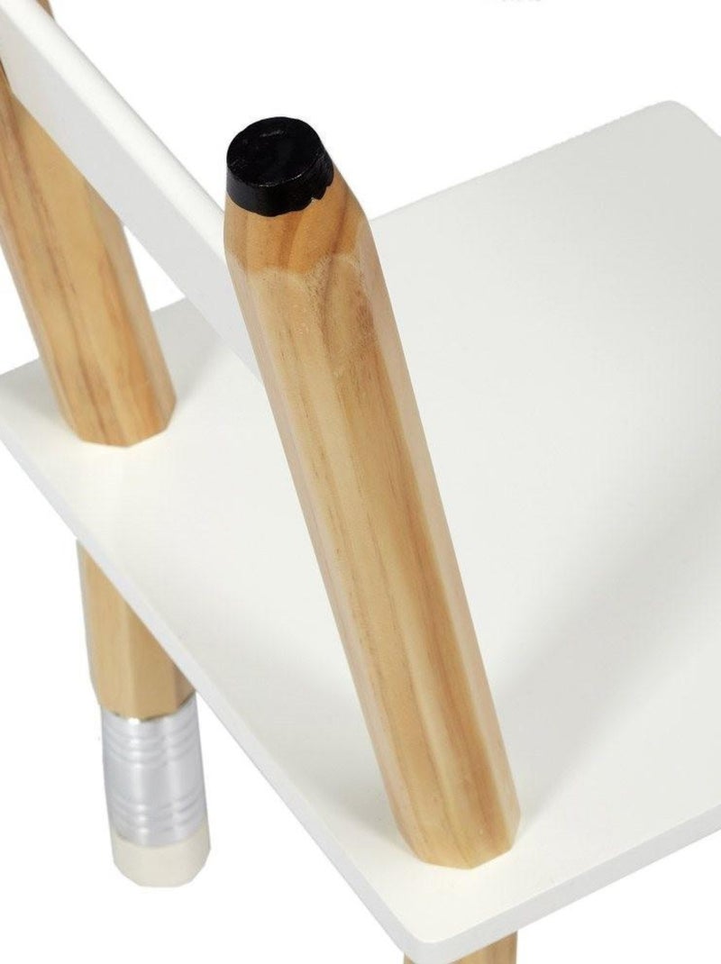 Table scandinave avec 2 chaises crayon pour enfant Blanc - Kiabi