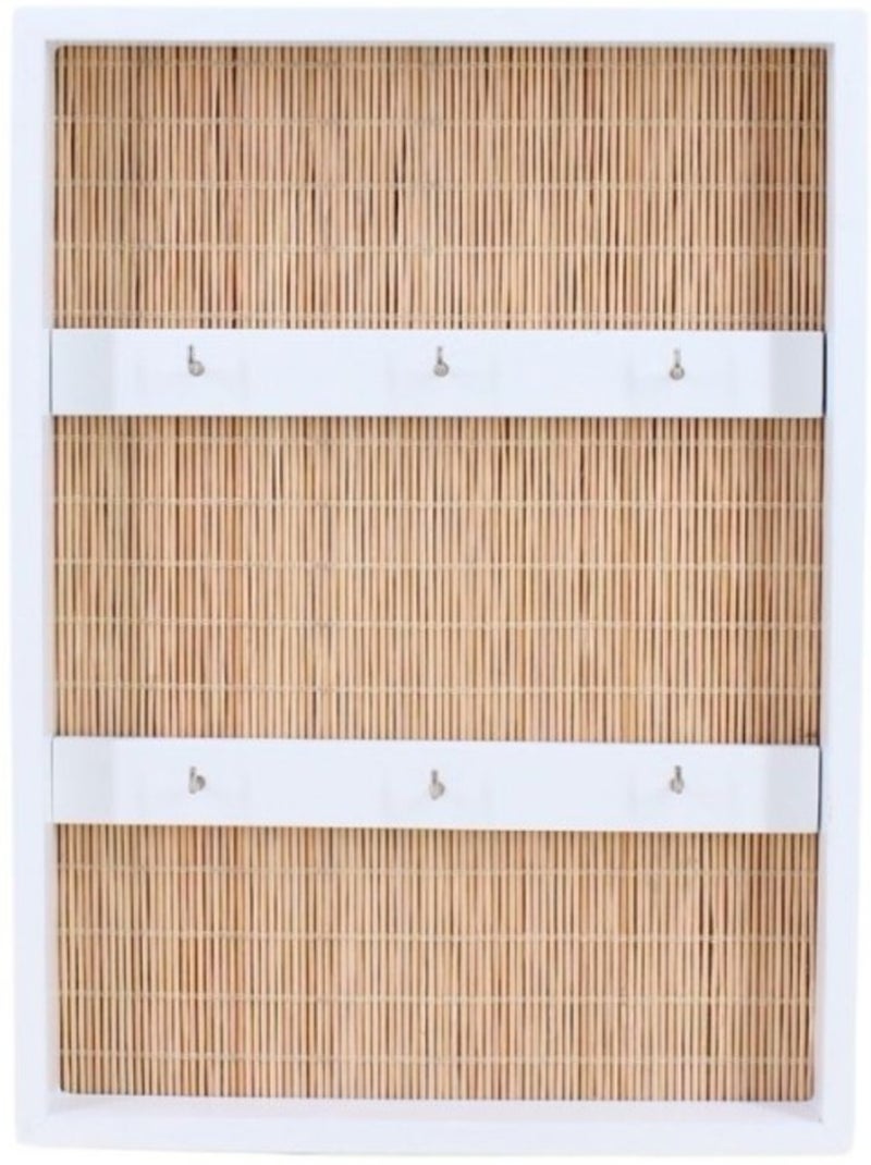 Tableau à clés en bambou 27x20cm Blanc - Kiabi