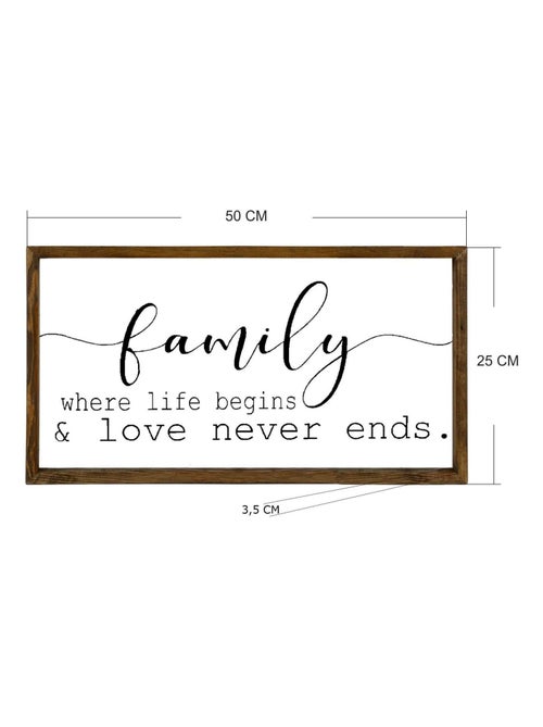 Tableau à message en bois FAMILY - Kiabi