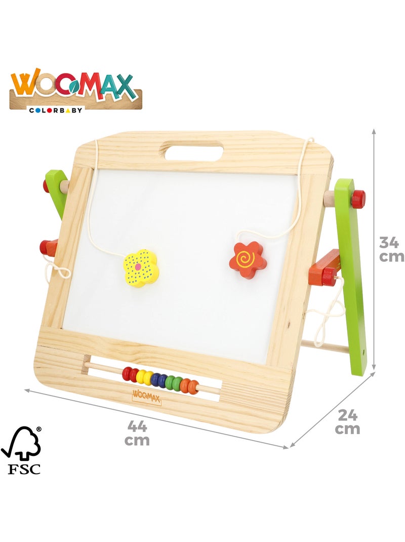 Tableau blanc 2 en 1 avec accessoires - woomax N/A - Kiabi