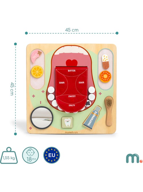 Tableau busy board bois dentiste 45x45cm hygiene dentaire saveurs mamabrum - Kiabi Tableau busy board bois dentiste 45x45cm hygiene dentaire saveurs mamabrum - Kiabi