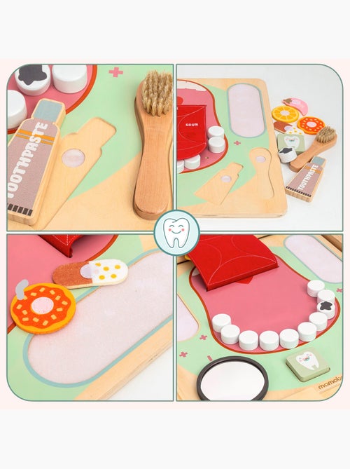 Tableau busy board bois dentiste 45x45cm hygiene dentaire saveurs mamabrum - Kiabi Tableau busy board bois dentiste 45x45cm hygiene dentaire saveurs mamabrum - Kiabi