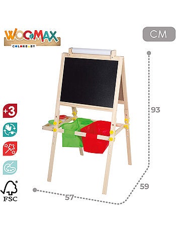Tableau chevalet blanc 3 en 1 WOOMAX