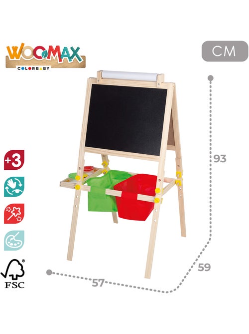 Tableau chevalet blanc 3 en 1 WOOMAX - Kiabi