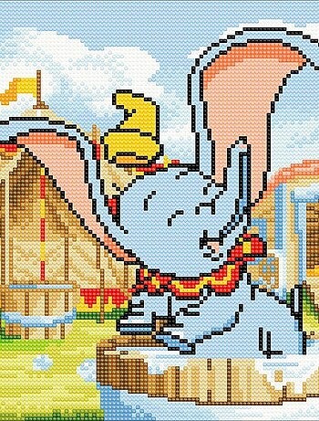 Tableau Crystal Art à diamanter - Dumbo - 30 x 30 - Crystal Art