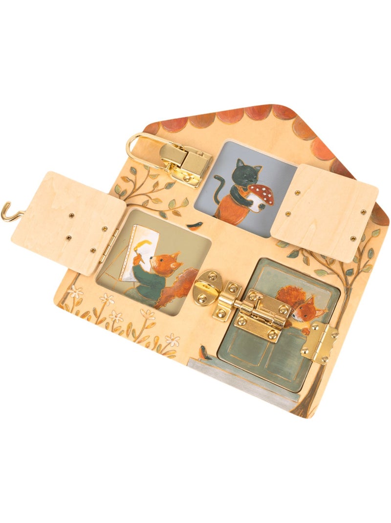 Tableau d'activités avec loquets Beige - Kiabi
