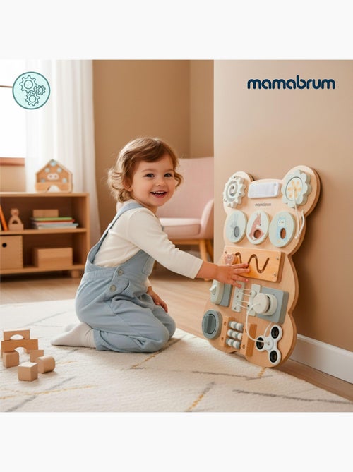 Tableau de manipulation bois ourson montessori teddy board mamabrum - Kiabi Tableau de manipulation bois ourson montessori teddy board mamabrum - Kiabi
