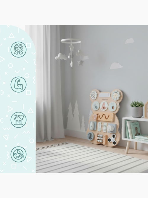 Tableau de manipulation bois ourson montessori teddy board mamabrum - Kiabi Tableau de manipulation bois ourson montessori teddy board mamabrum - Kiabi