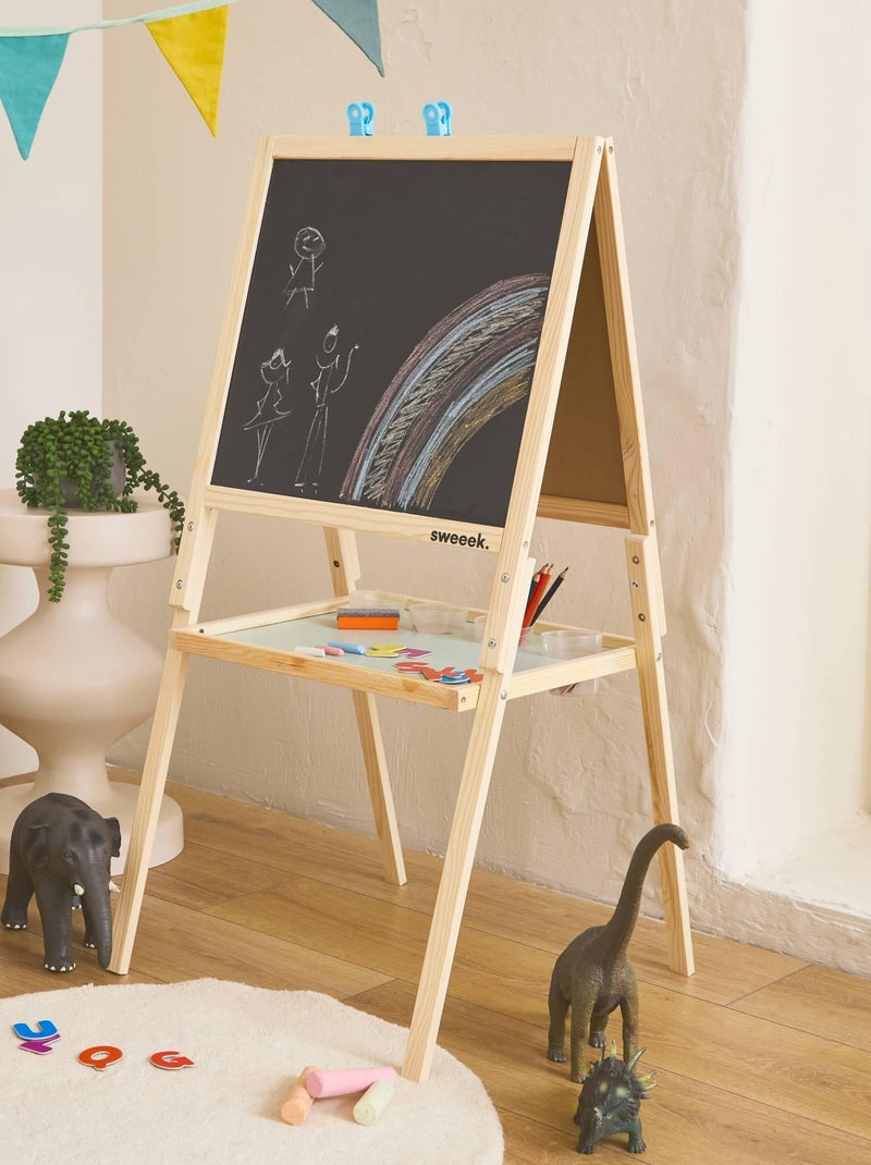 Tableau double face en bois pour enfant Kiddo N/A - Kiabi