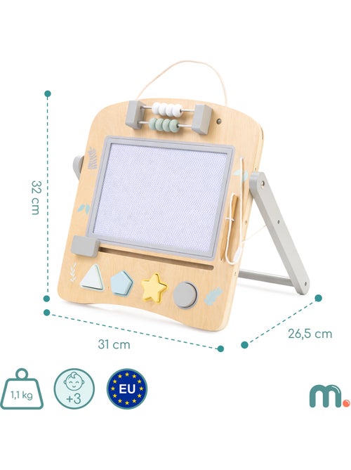 Tableau éducatif en bois 2 en 1 magnétique double face mamabrum dès 3 ans - Kiabi Tableau éducatif en bois 2 en 1 magnétique double face mamabrum dès 3 ans - Kiabi