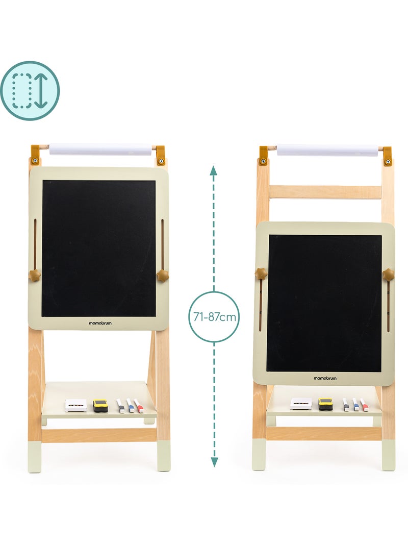 Tableau éducatif en bois 3 en 1 ajustable avec papier mamabrum dès 3 ans N/A - Kiabi