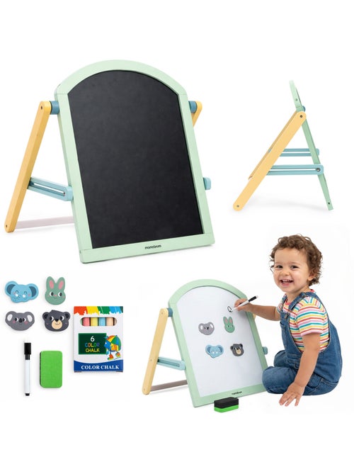 Tableau éducatif en bois double face magnétique et craie mamabrum dès 3 ans - Kiabi Tableau éducatif en bois double face magnétique et craie mamabrum dès 3 ans - Kiabi