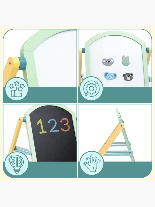 Tableau éducatif en bois double face magnétique et craie mamabrum dès 3 ans - Kiabi Tableau éducatif en bois double face magnétique et craie mamabrum dès 3 ans - Kiabi