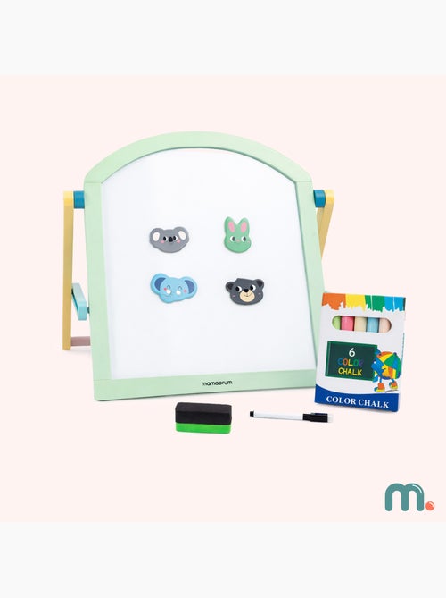 Tableau éducatif en bois double face magnétique et craie mamabrum dès 3 ans - Kiabi Tableau éducatif en bois double face magnétique et craie mamabrum dès 3 ans - Kiabi