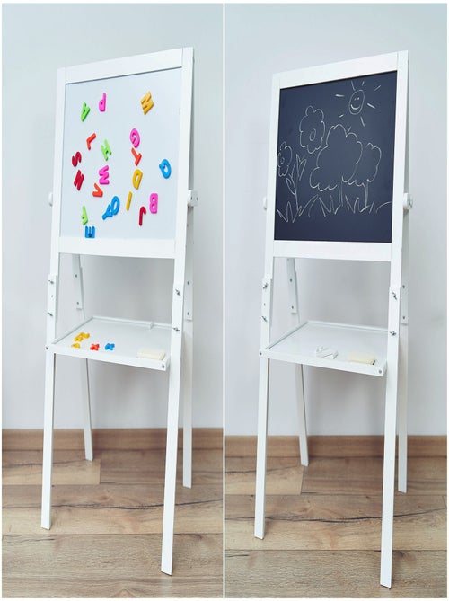 Tableau enfant double face magnétique et craie Mamabrum - Kiabi