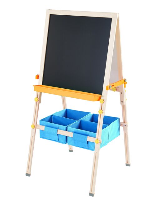 Tableau évolutif chevalet enfant en bois multifonction 3 en 1 avec rangement bleu Teamson Kids - Kiabi
