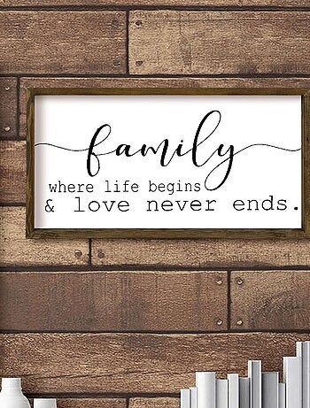 Tableau Family en bois