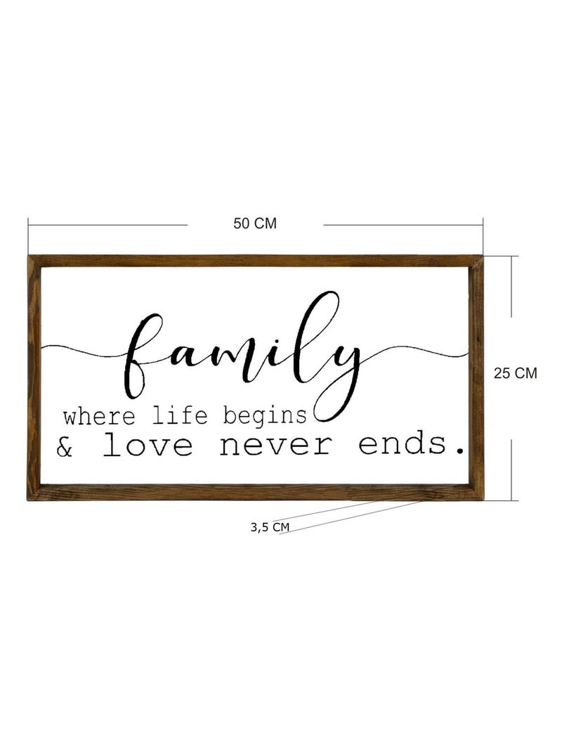 Tableau Family en bois Blanc - Kiabi