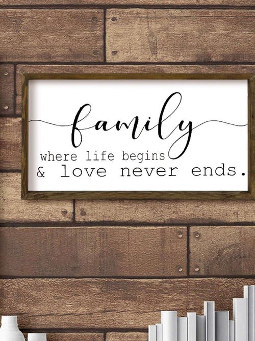 Tableau Family en bois - Kiabi