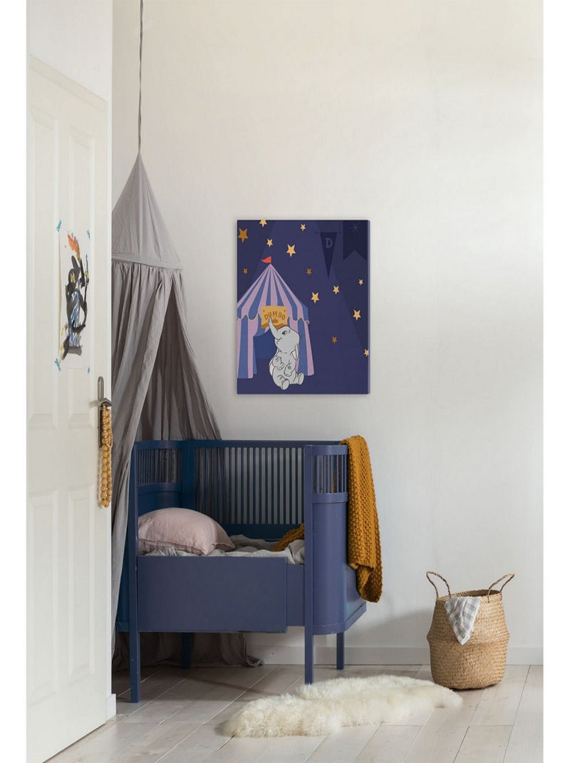 Tableau intissé- Nuit Etoilée Avec Dumbo Multicolore - Kiabi