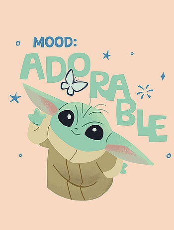 Tableau intissé Le Mandalorien - Petit Grogu Adorable