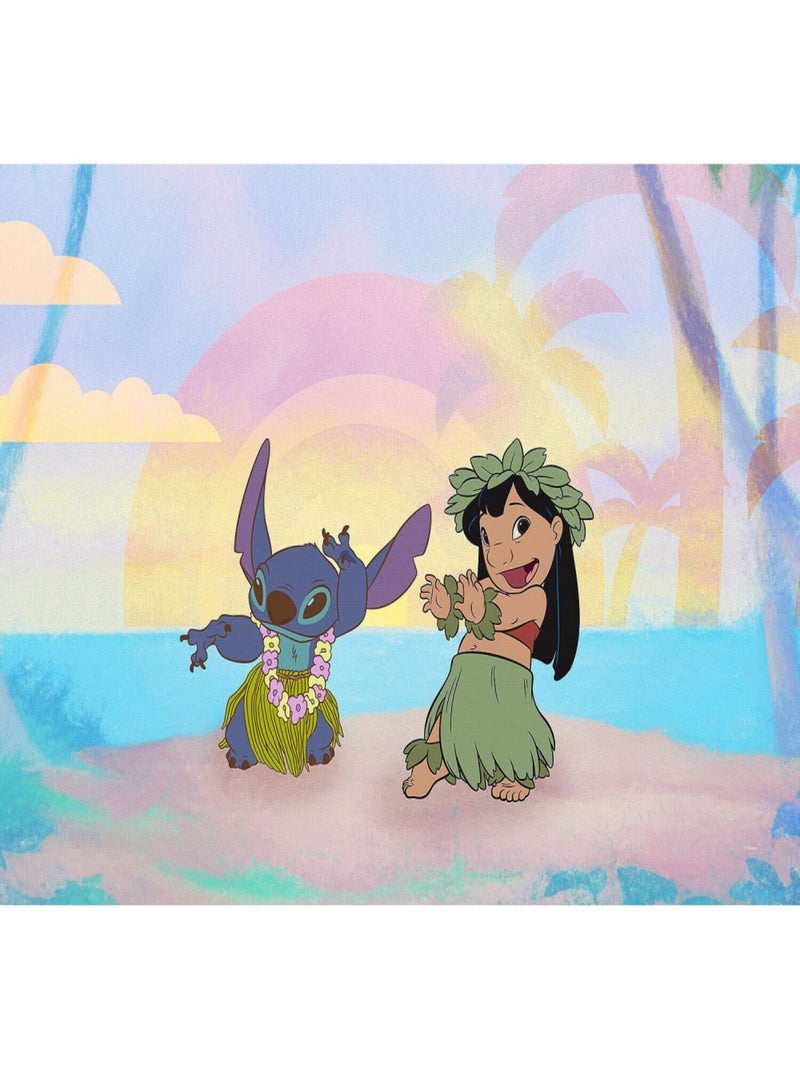 Tableau intissé Lilo et Stitch dansent Multicolore - Kiabi