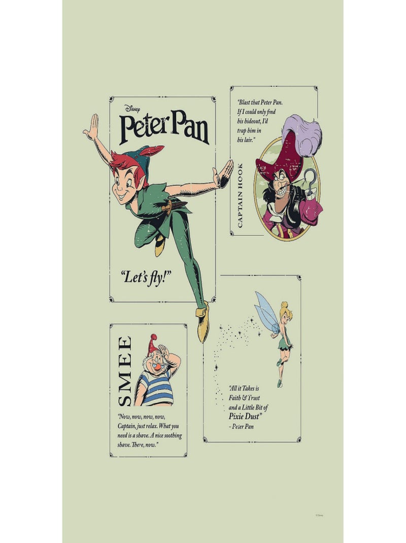Tableau intissé Peter Pan - Let´s Fly Multicolore - Kiabi