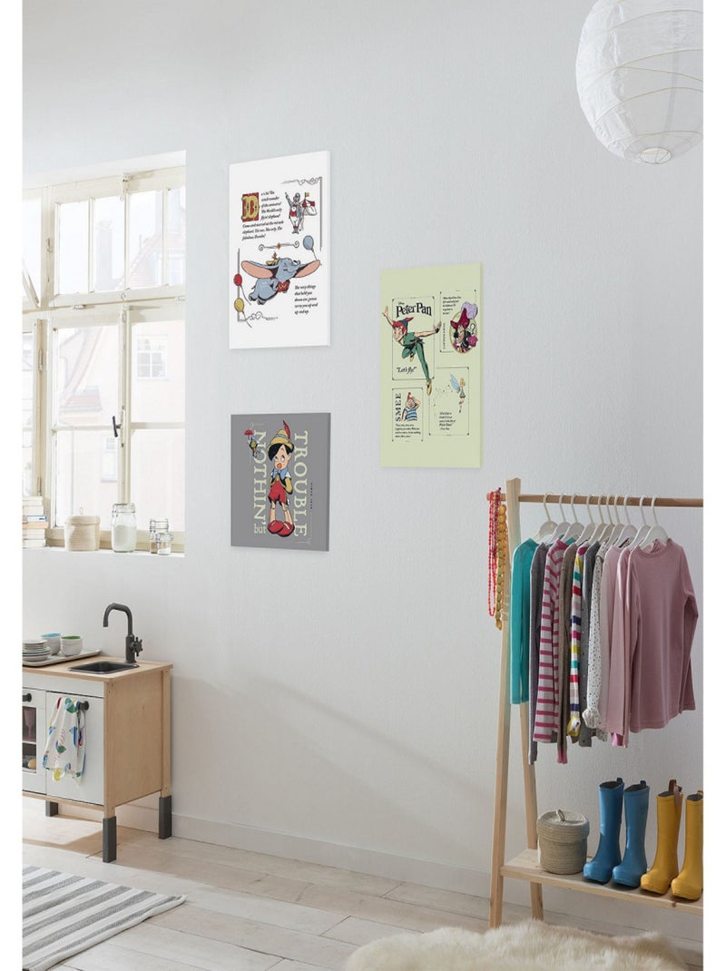 Tableau intissé Peter Pan - Let´s Fly Multicolore - Kiabi