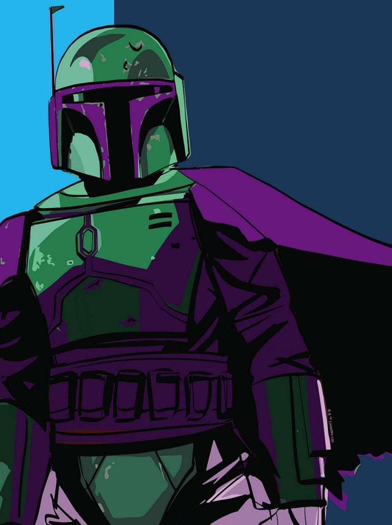 Tableau intissé Star Wars - Boba Fett Multicolore - Kiabi