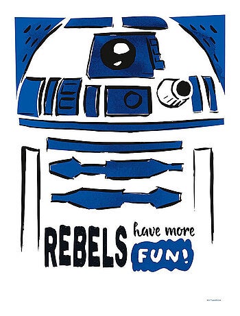 Tableau intissé Star Wars - R2D2
