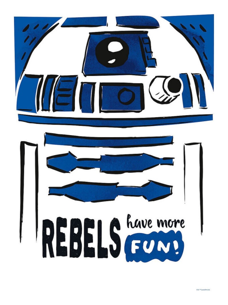 Tableau intissé Star Wars - R2D2 Multicolore - Kiabi