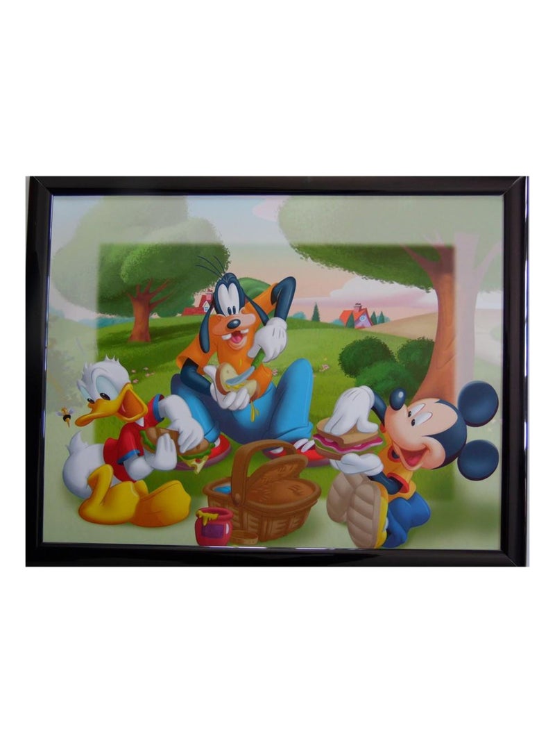 Tableau Mickey 20 x 25 cm Disney cadre enfant Dingo et Donald Multicolore - Kiabi