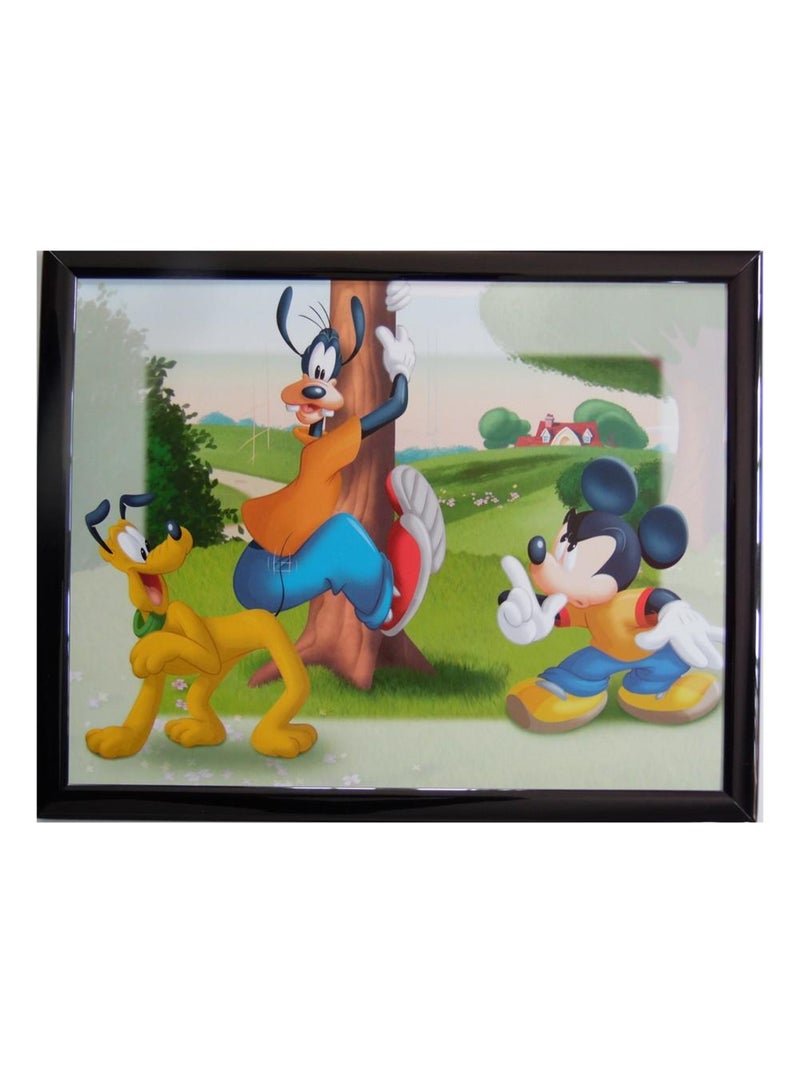 Tableau Mickey 20 x 25 cm Disney cadre enfant Pluto et Dingo Multicolore - Kiabi