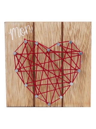 Tableau motif cœur - 10 x 10 cm