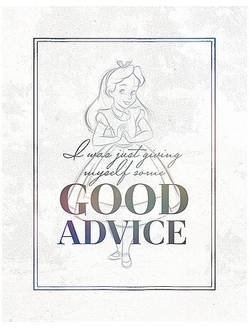 Tableau mural alice just saying 40x30 cm