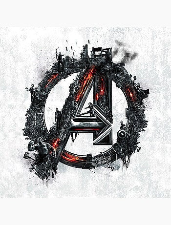 Tableau mural avengers big a logo 40x40 cm