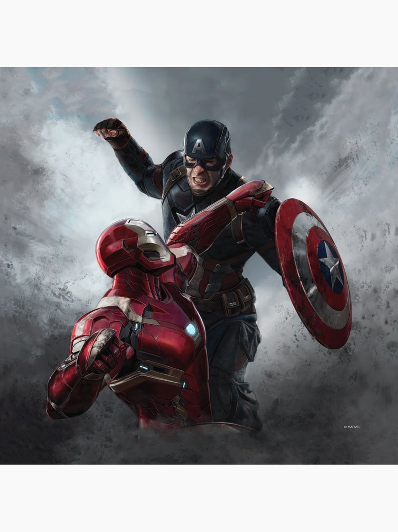 Tableau mural captain america vs. Iron man 30x30 cm Multicolore - Kiabi