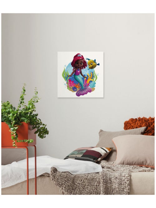 Tableau mural disney ariel baby mermaid 40x40 cm - Kiabi