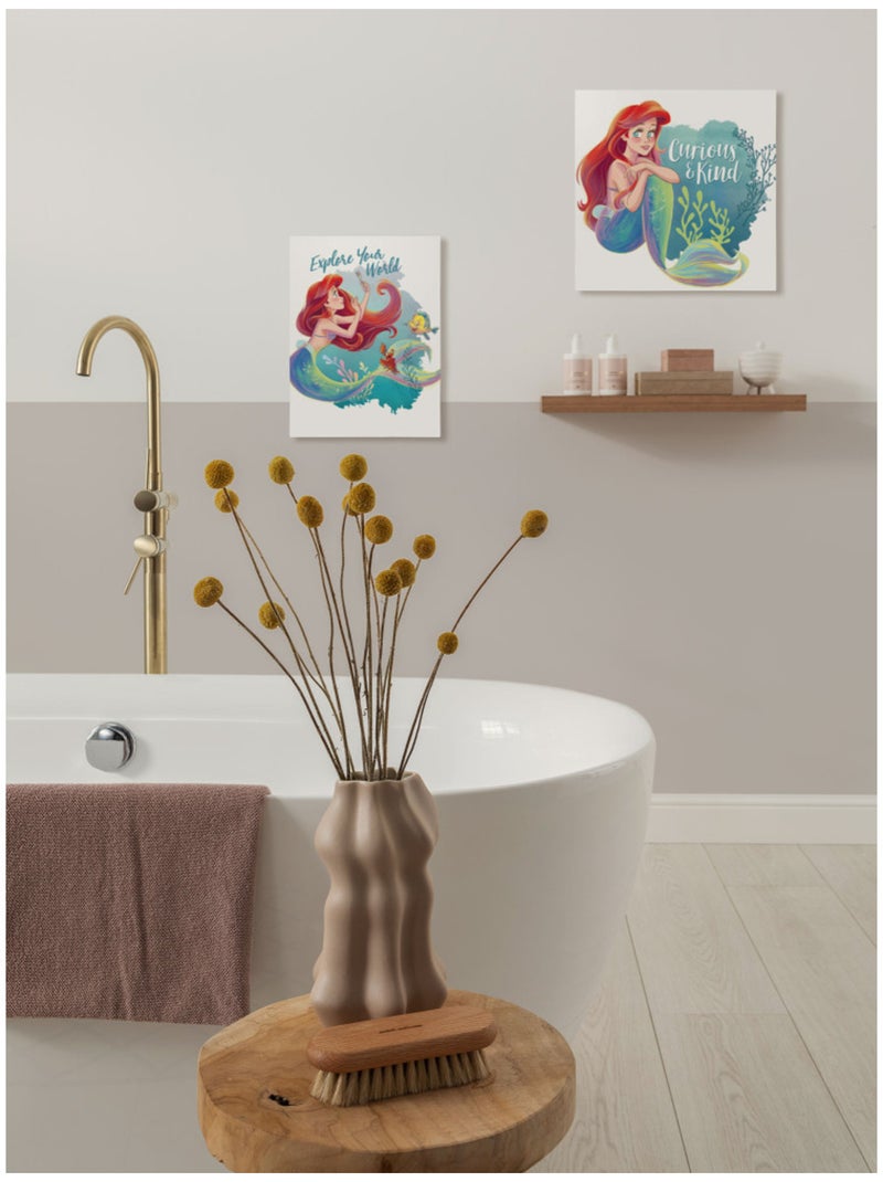 Tableau mural disney ariel curious & kind 40x40 cm Multicolore - Kiabi