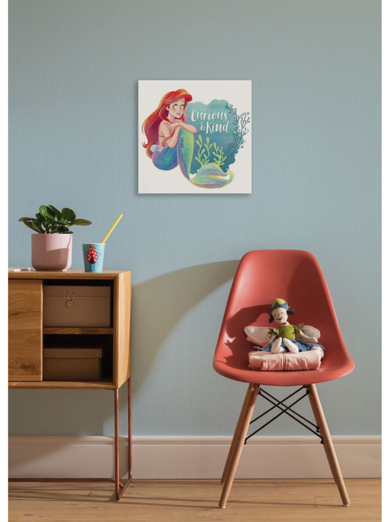 Tableau mural disney ariel curious & kind 40x40 cm Multicolore - Kiabi