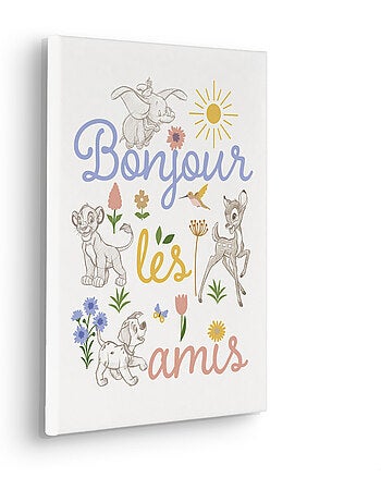 Tableau mural disney classics bonjour 40x30 cm