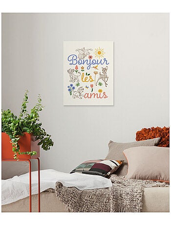 Tableau mural disney classics bonjour 40x30 cm
