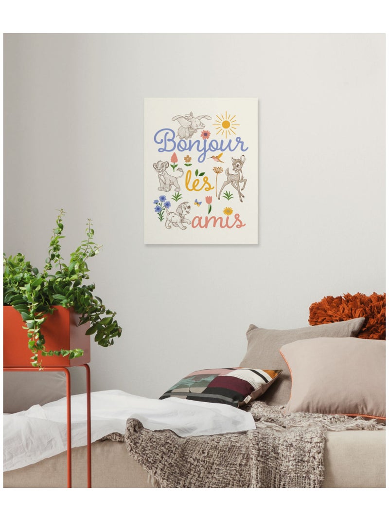 Tableau mural disney classics bonjour 40x30 cm Multicolore - Kiabi